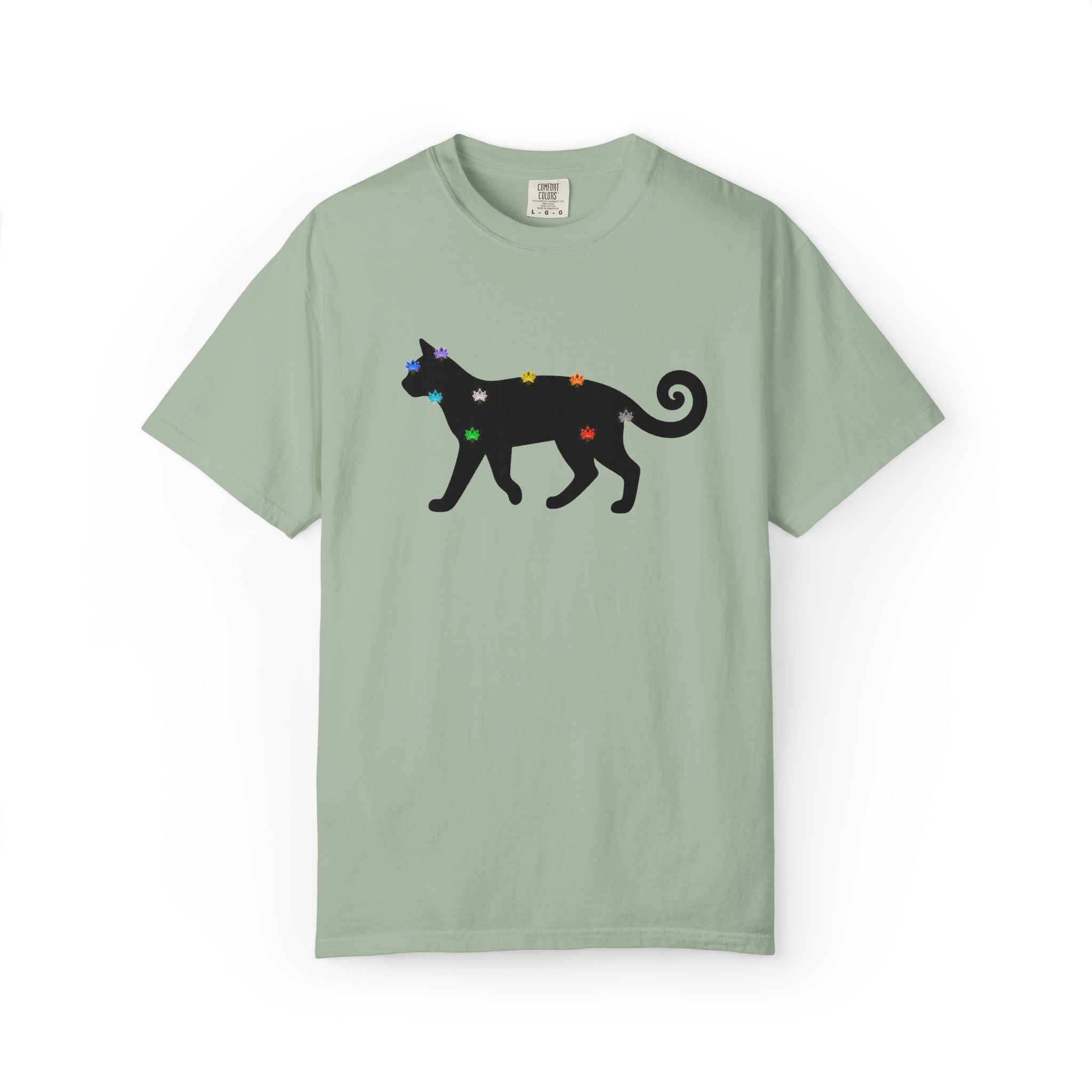 Black Chakra Cat T-Shirt