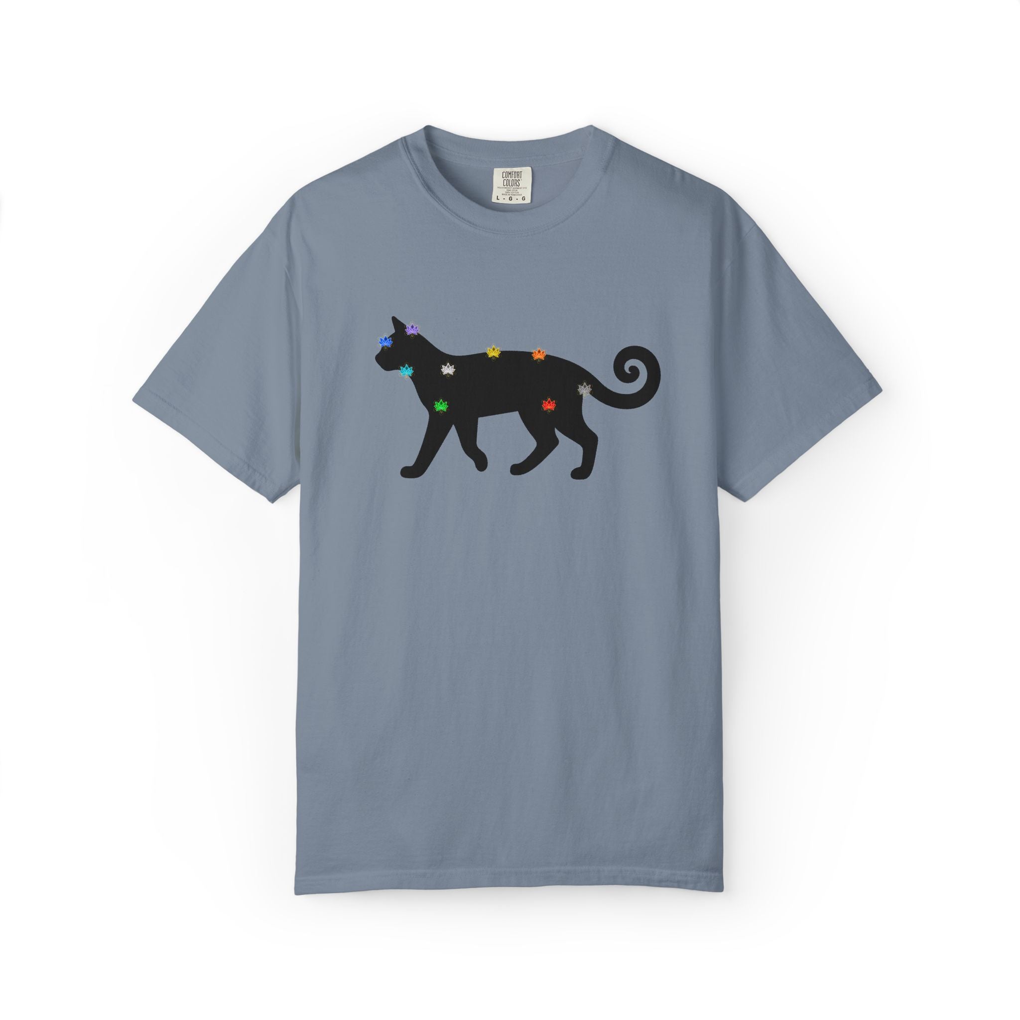 Black Chakra Cat T-Shirt
