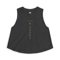 aligned as f✨ck racerback crop tank