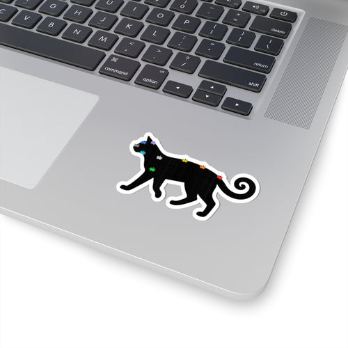 Black Cat Energy Kiss-Cut Sticker Cat (No Logo)