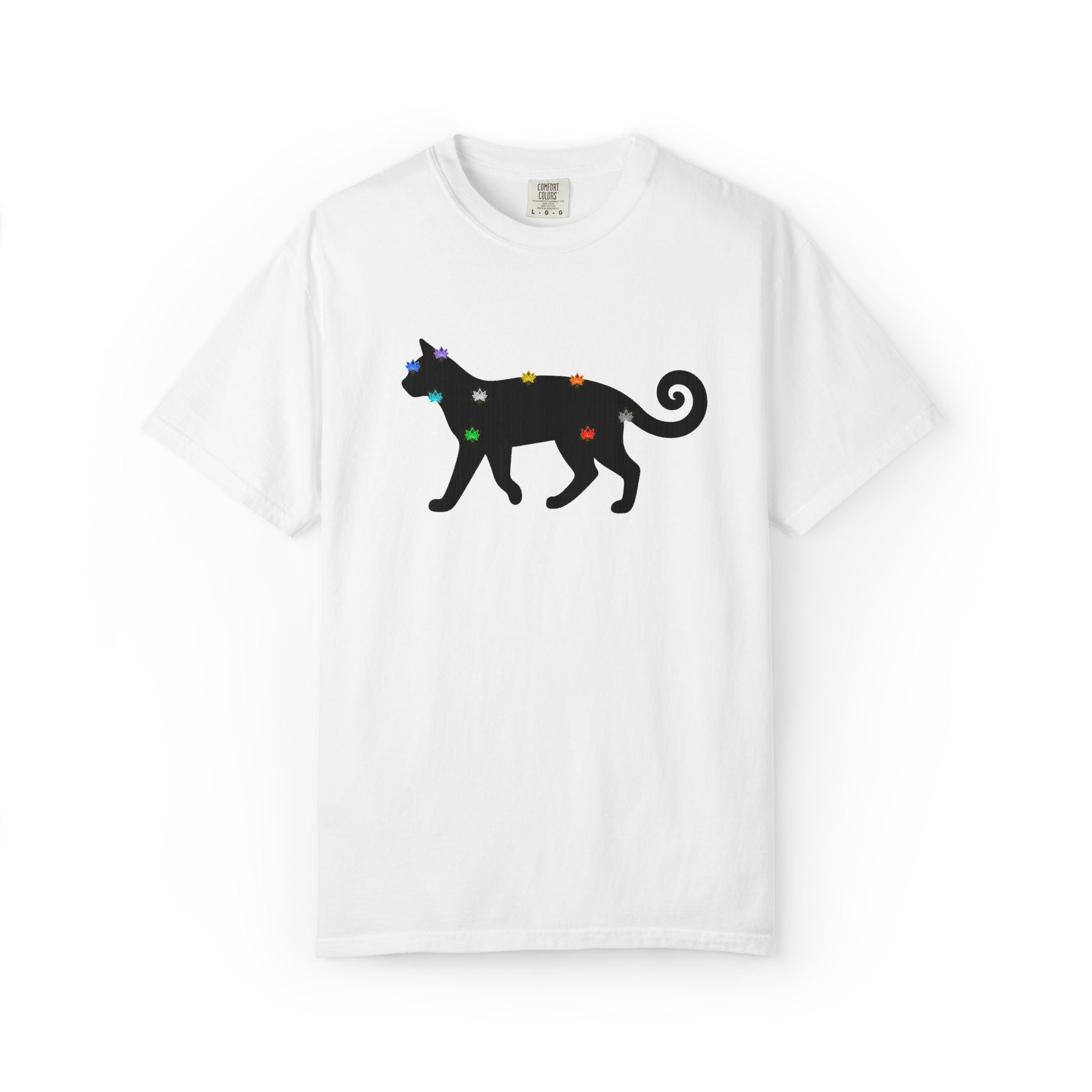 Black Chakra Cat T-Shirt
