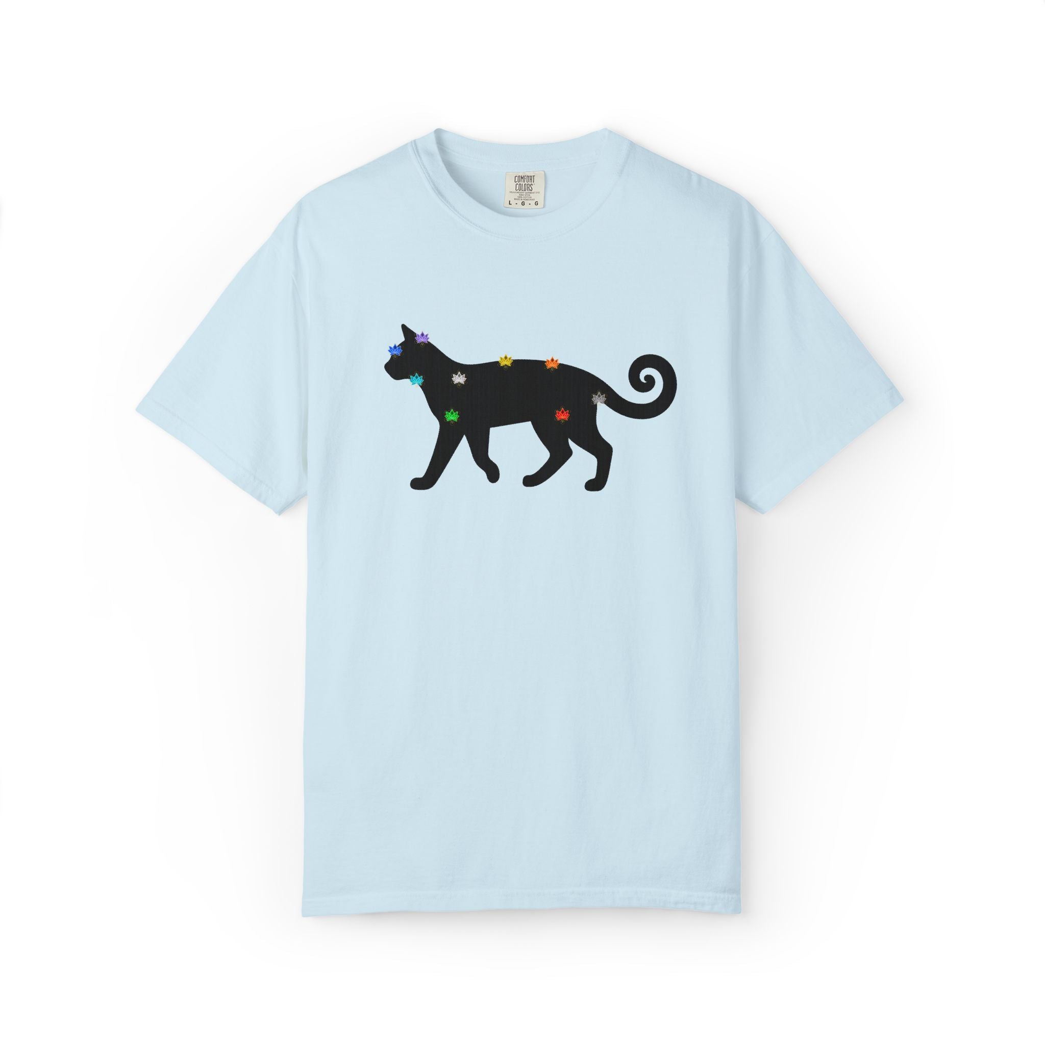 Black Chakra Cat T-Shirt