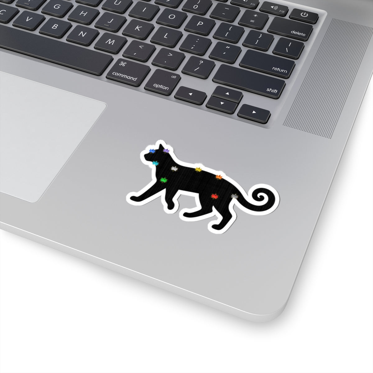 Black Chakra Cat Sticker