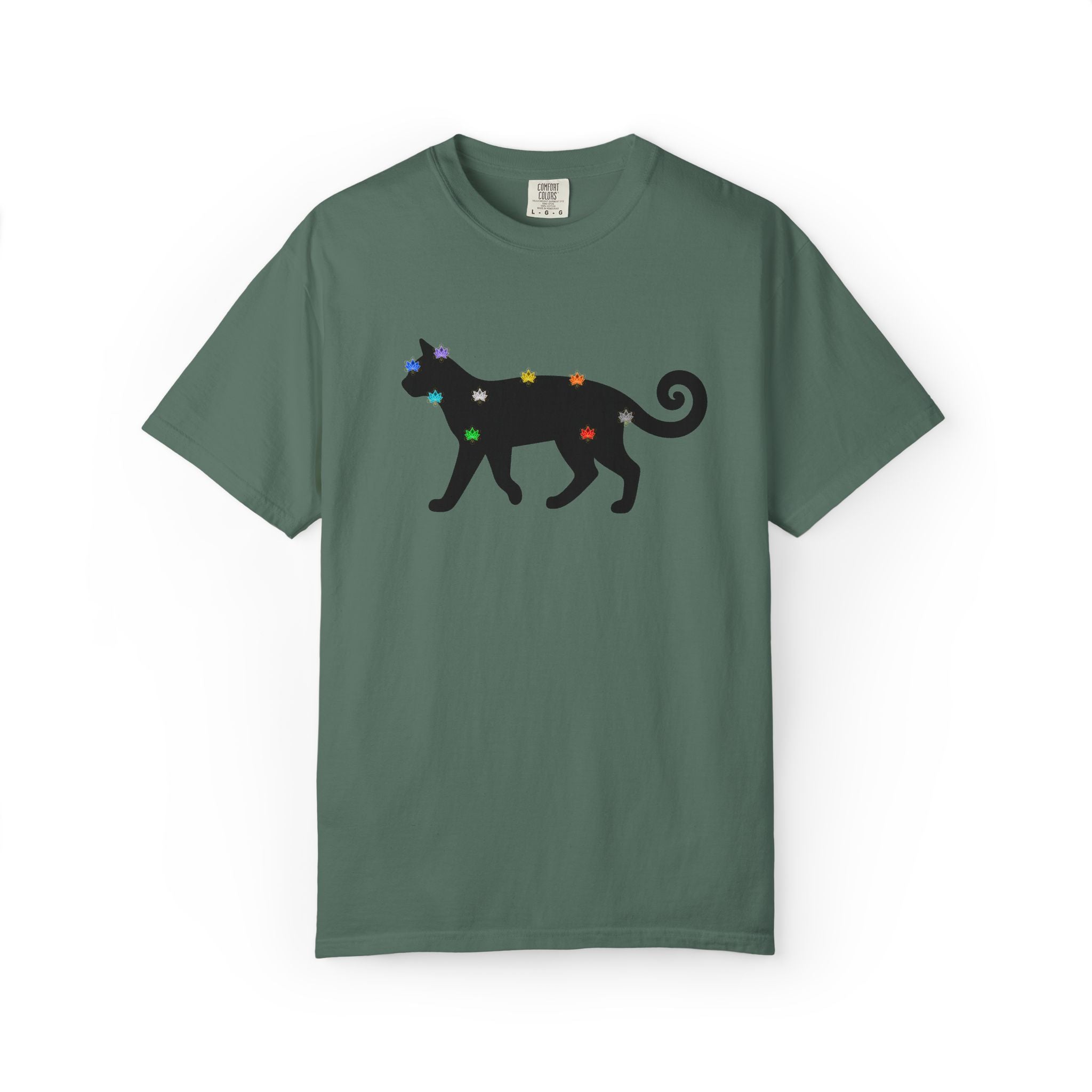Black Chakra Cat T-Shirt