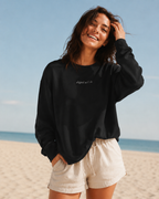 Front of a crewneck showing a sacred geometry symbol in the front aligned AF