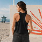 aligned as f✨ck racerback crop tank