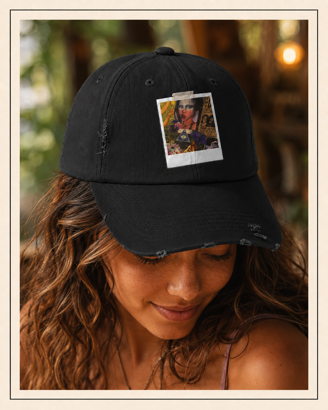 the masters wink preview resting witch face distressed hat