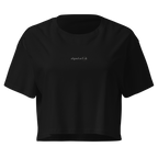 Front of a crop tee showing a sacred geometry symbol in the front aligned AF