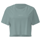 Front of a crop tee showing a sacred geometry symbol in the front aligned AF